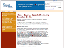 Tablet Screenshot of coveragespecialist.com